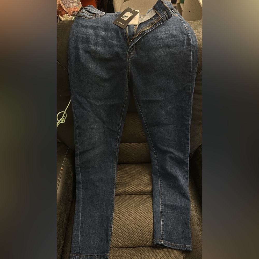 Distressed Blue Jeans